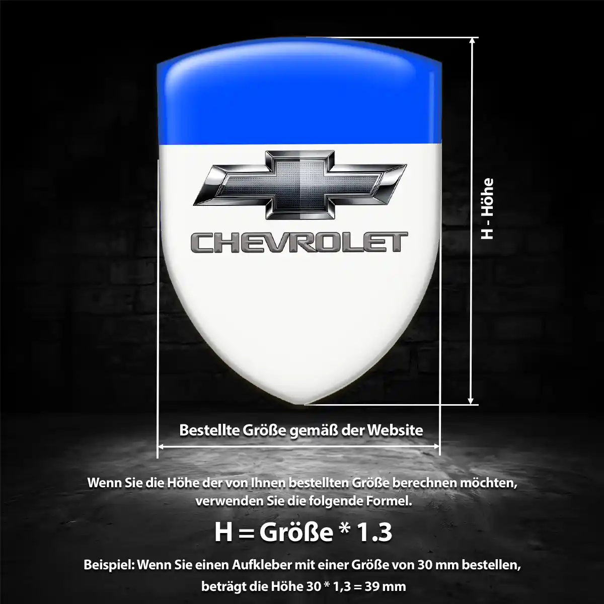 Chevrolet Emblem Wappen Aufkleber Auto Limitierte Auflage