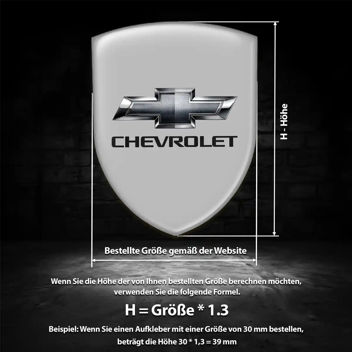 Chevrolet Emblem Wappen Aufkleber Auto Luxus-Edition