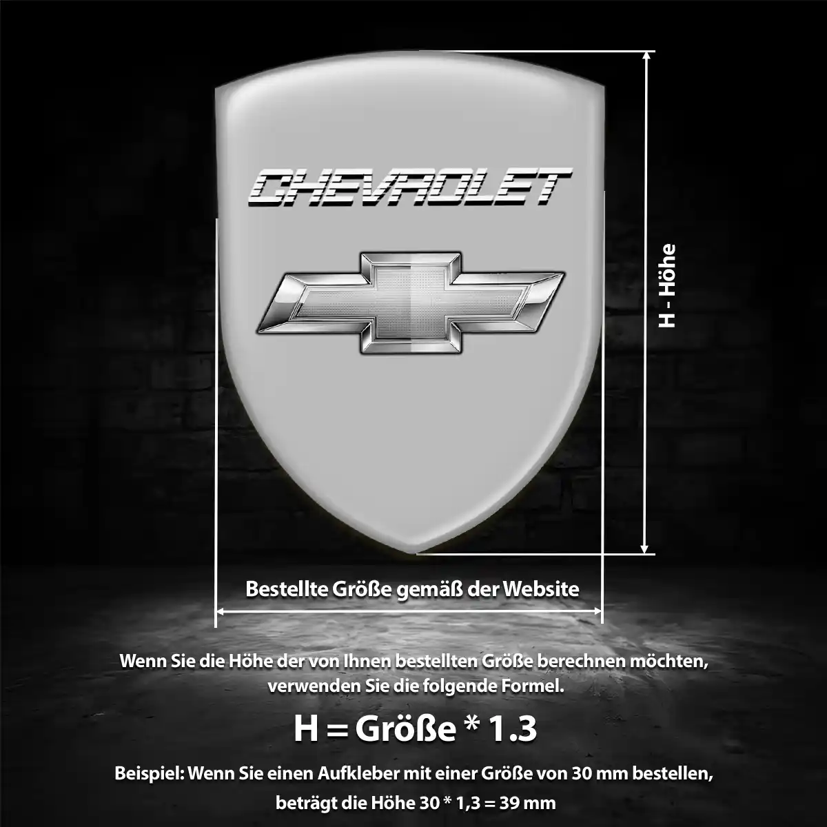 Chevrolet Emblem Wappen Aufkleber Auto Premiumqualität