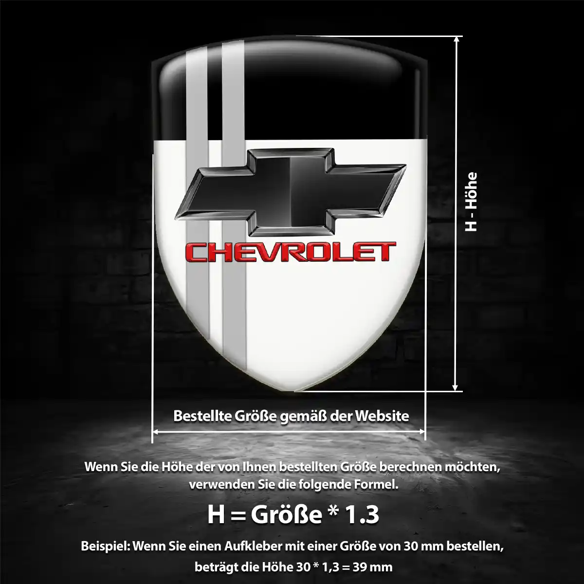 Chevrolet Emblem Wappen Aufkleber Hohe Qualität