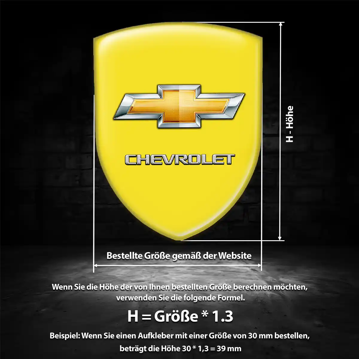 Chevrolet Emblem Wappen Auto Limitierte Auflage