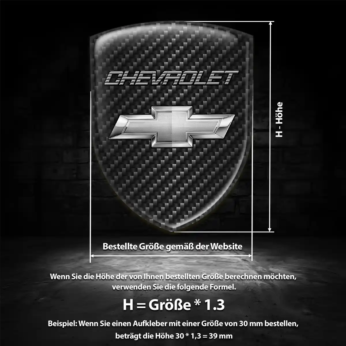 Chevrolet Silikon Aufkleber Auto Limitierte Auflage