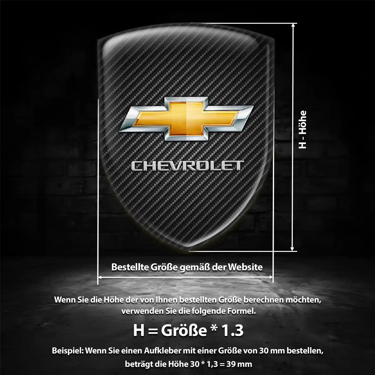 Chevrolet Silikon Aufkleber Auto Luxus-Edition
