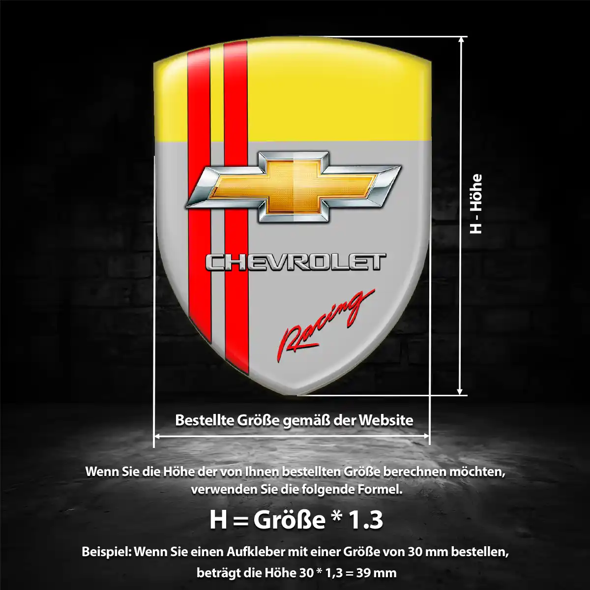 Chevrolet Silikon Aufkleber Auto Premiumqualität