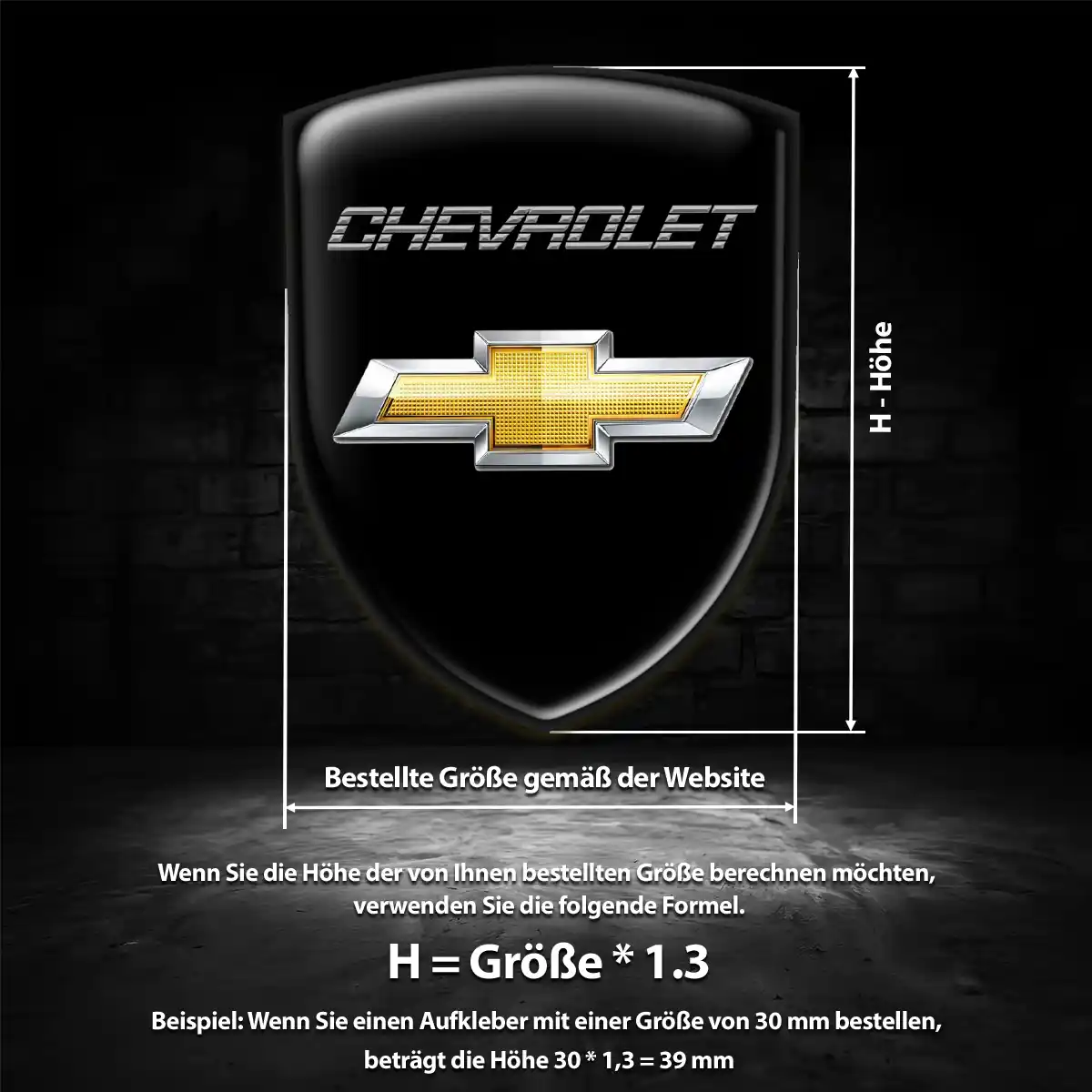 Chevrolet Silikon Aufkleber Luxus-Edition