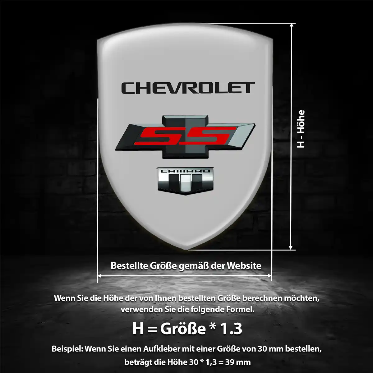 Chevrolet Silikon Aufkleber Premium-Edition