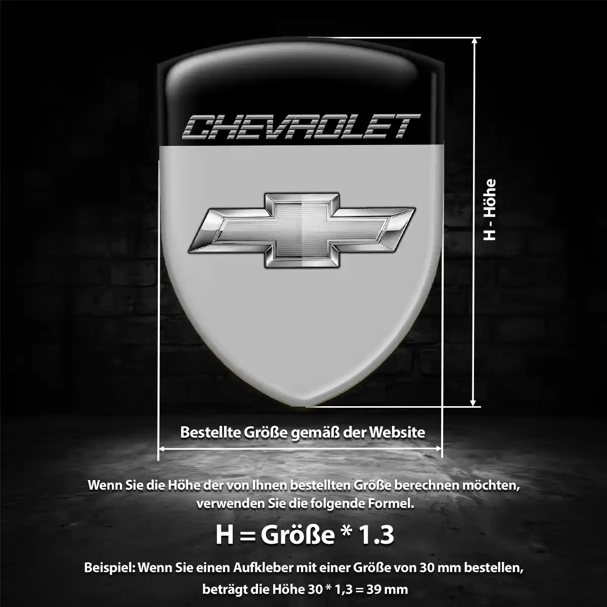 Chevrolet Silikon Aufkleber Wappen Auto Limitierte Auflage