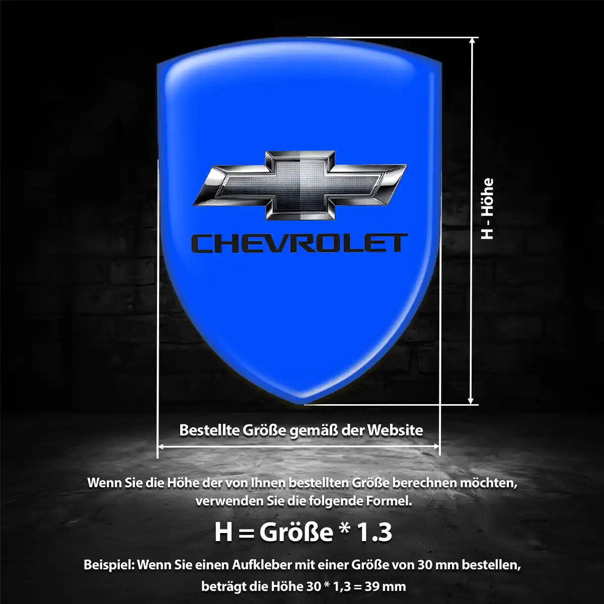 Chevrolet Silikon Aufkleber Wappen Auto Premium-Edition
