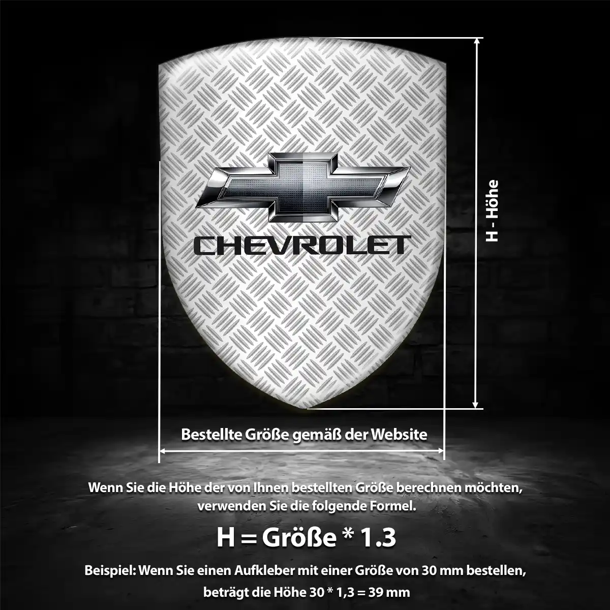 Chevrolet Silikon Aufkleber Wappen Auto Premiumqualität