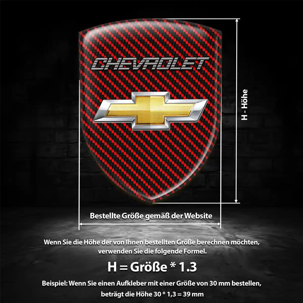 Chevrolet Silikon Aufkleber Wappen Auto Stilvolles Design