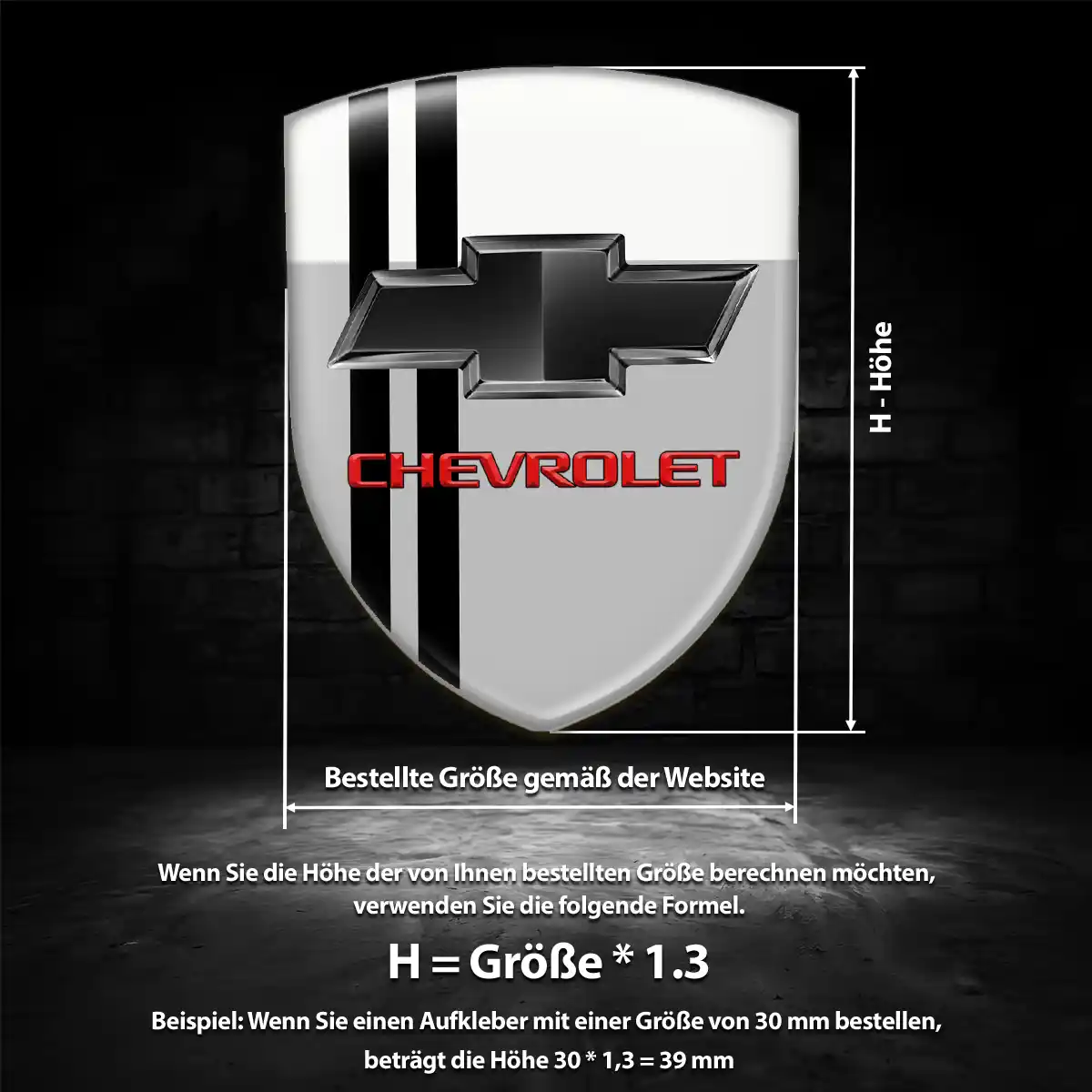 Chevrolet Silikon Aufkleber Wappen Hohe Qualität