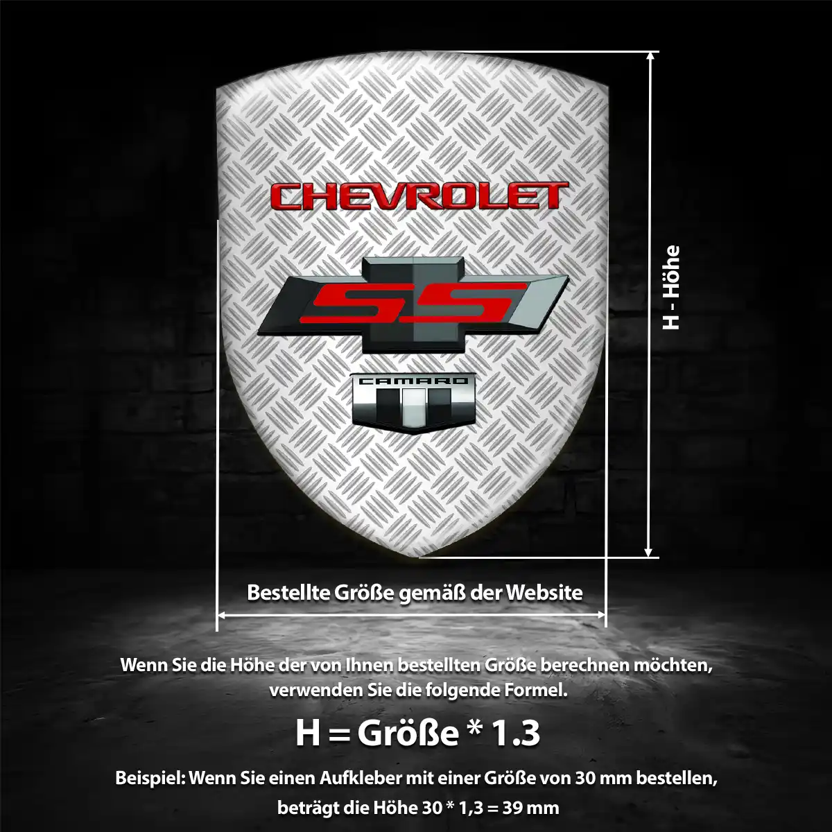 Chevrolet Silikon Aufkleber Wappen Luxus-Edition