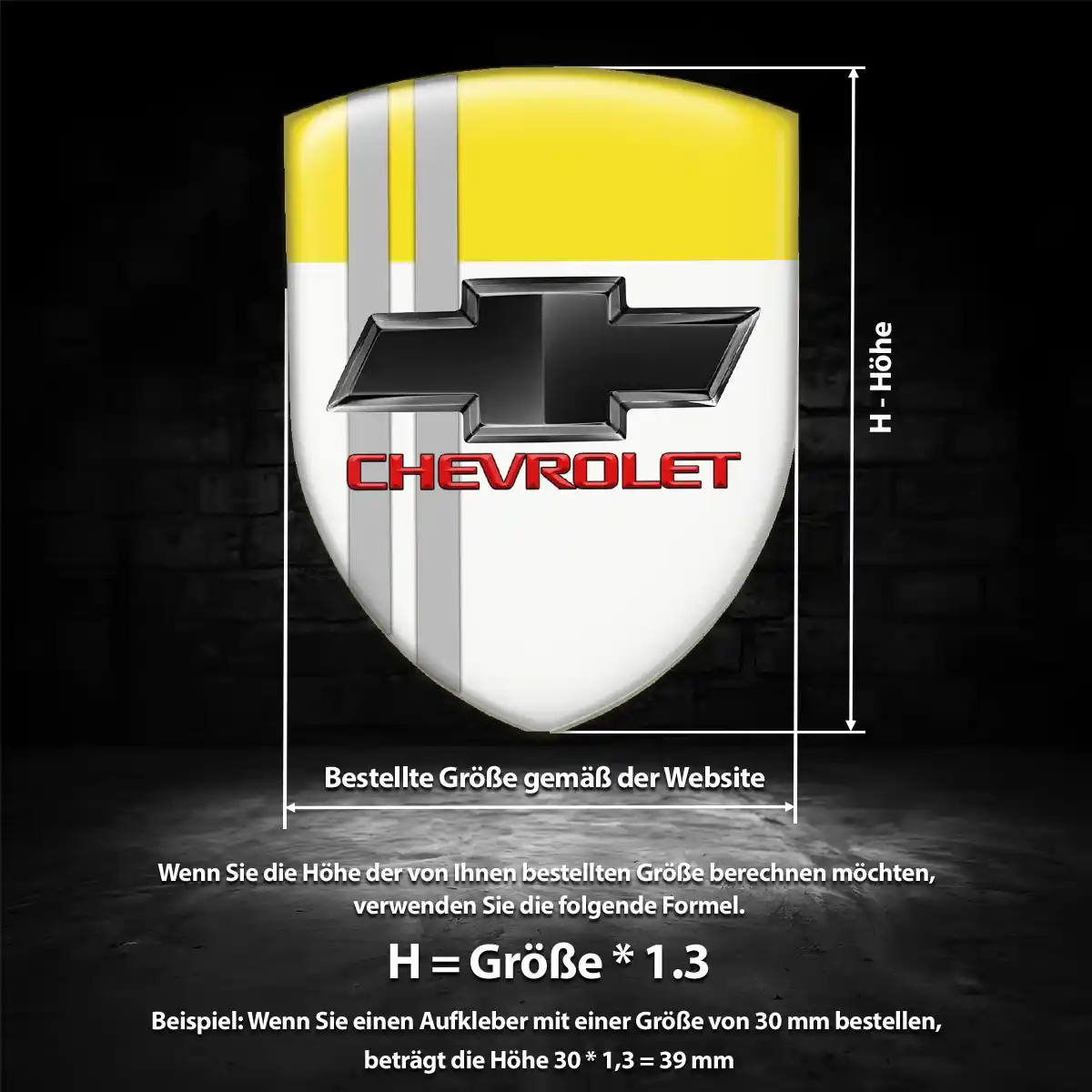 Chevrolet Wappen Aufkleber Auto Limitierte Auflage