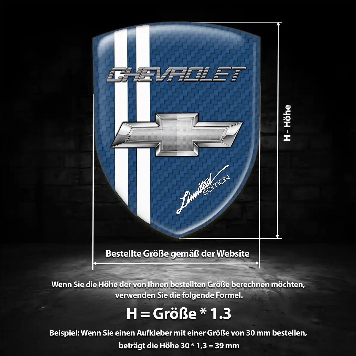 Chevrolet Wappen Aufkleber Auto Luxus-Edition
