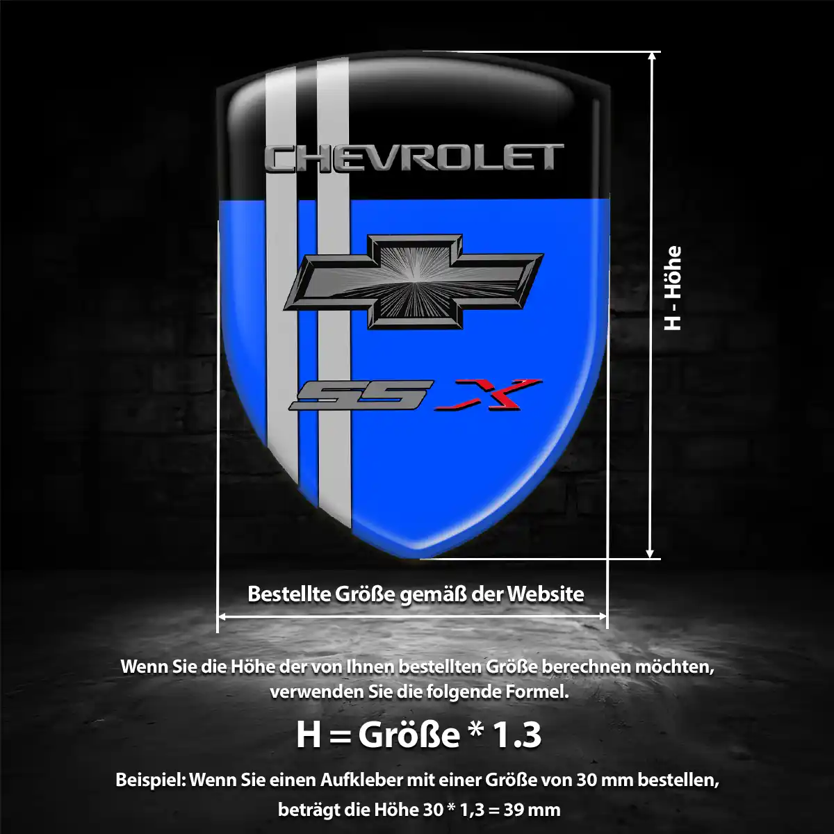 Chevrolet Wappen Aufkleber Auto Premium-Edition