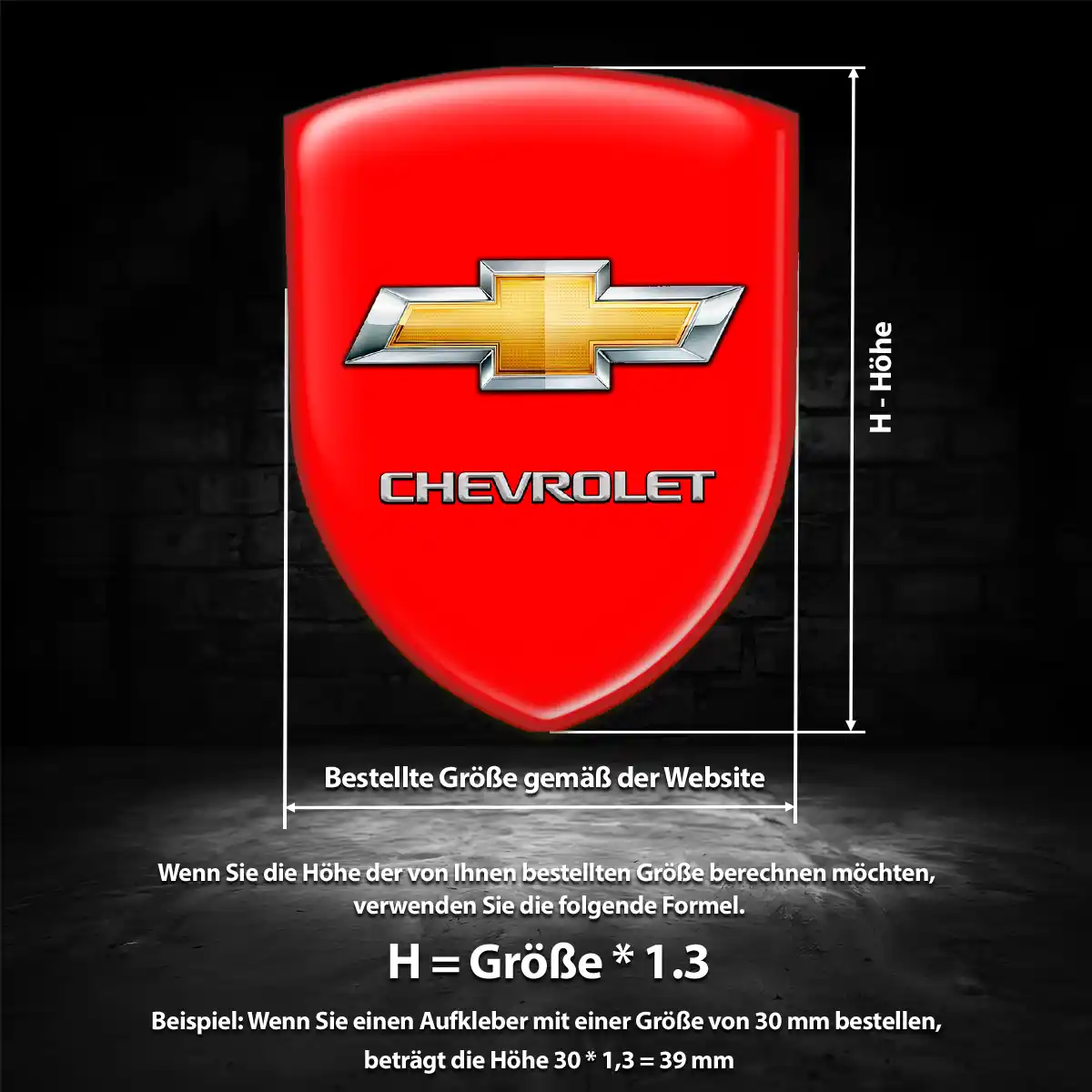Chevrolet Wappen Aufkleber Auto Premiumqualität