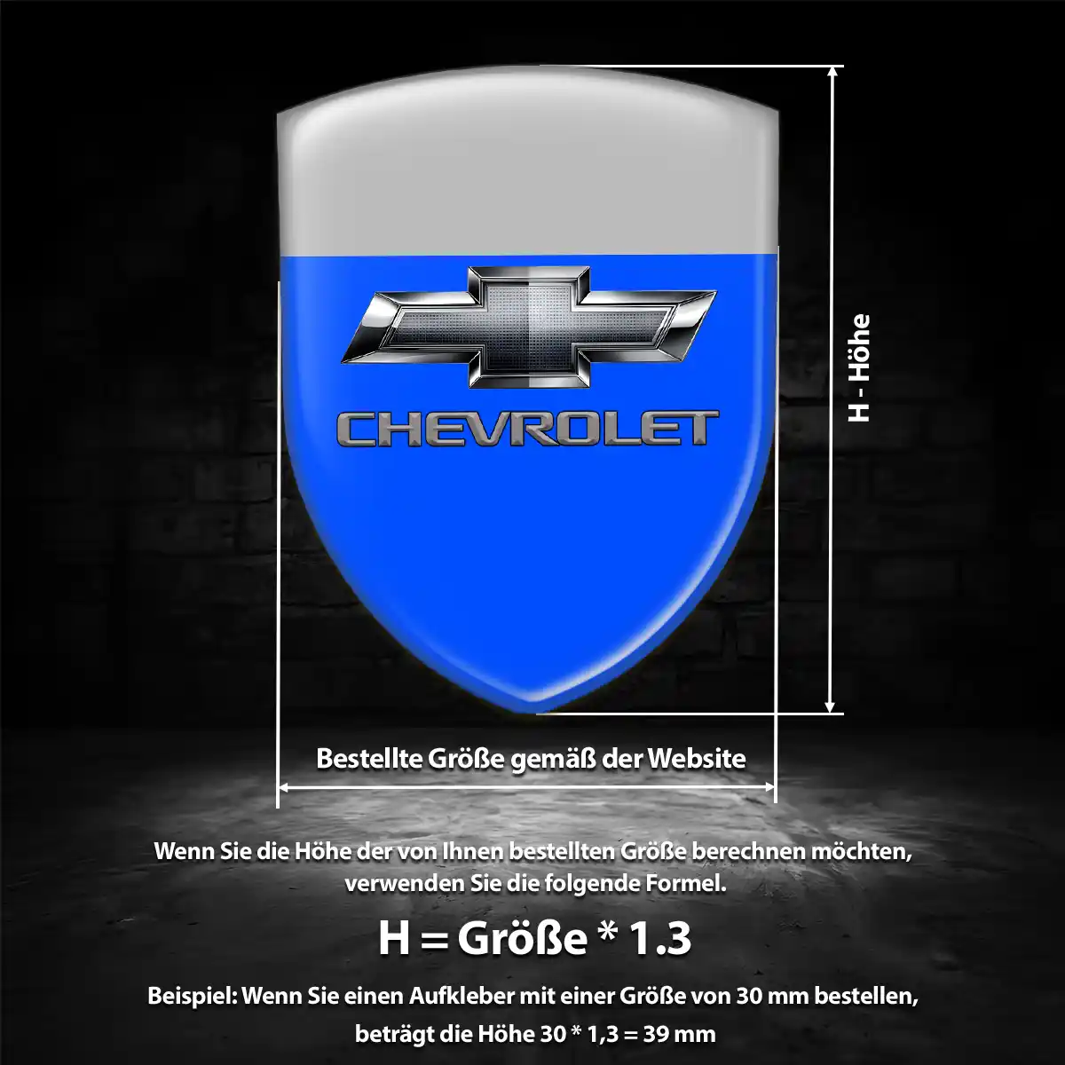 Chevrolet Wappen Aufkleber Emblem Limitierte Auflage