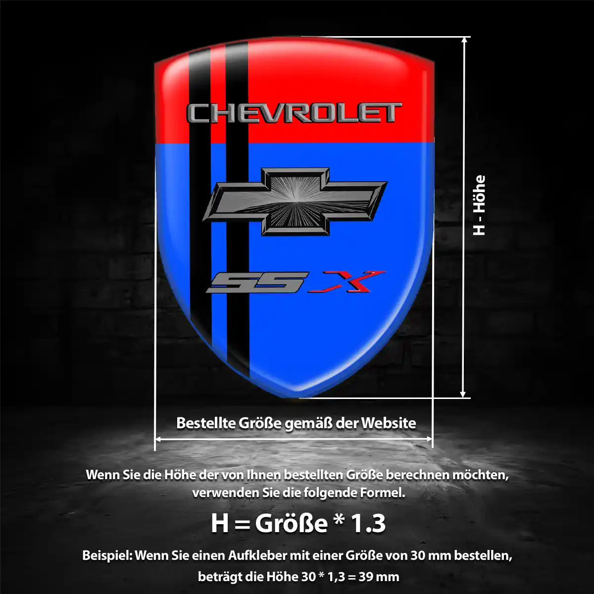 Chevrolet Wappen Aufkleber Emblem Premium-Edition