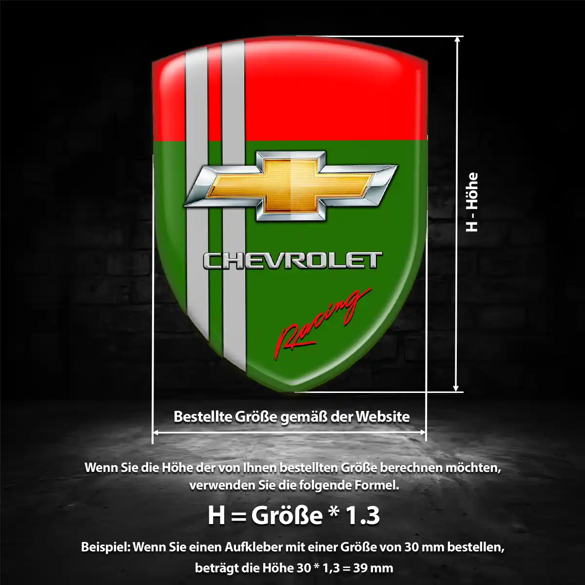 Chevrolet Wappen Aufkleber Emblem Premiumqualität