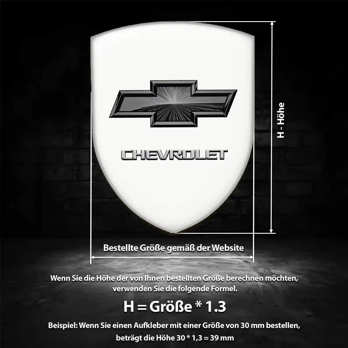 Chevrolet Wappen Aufkleber Limitierte Auflage
