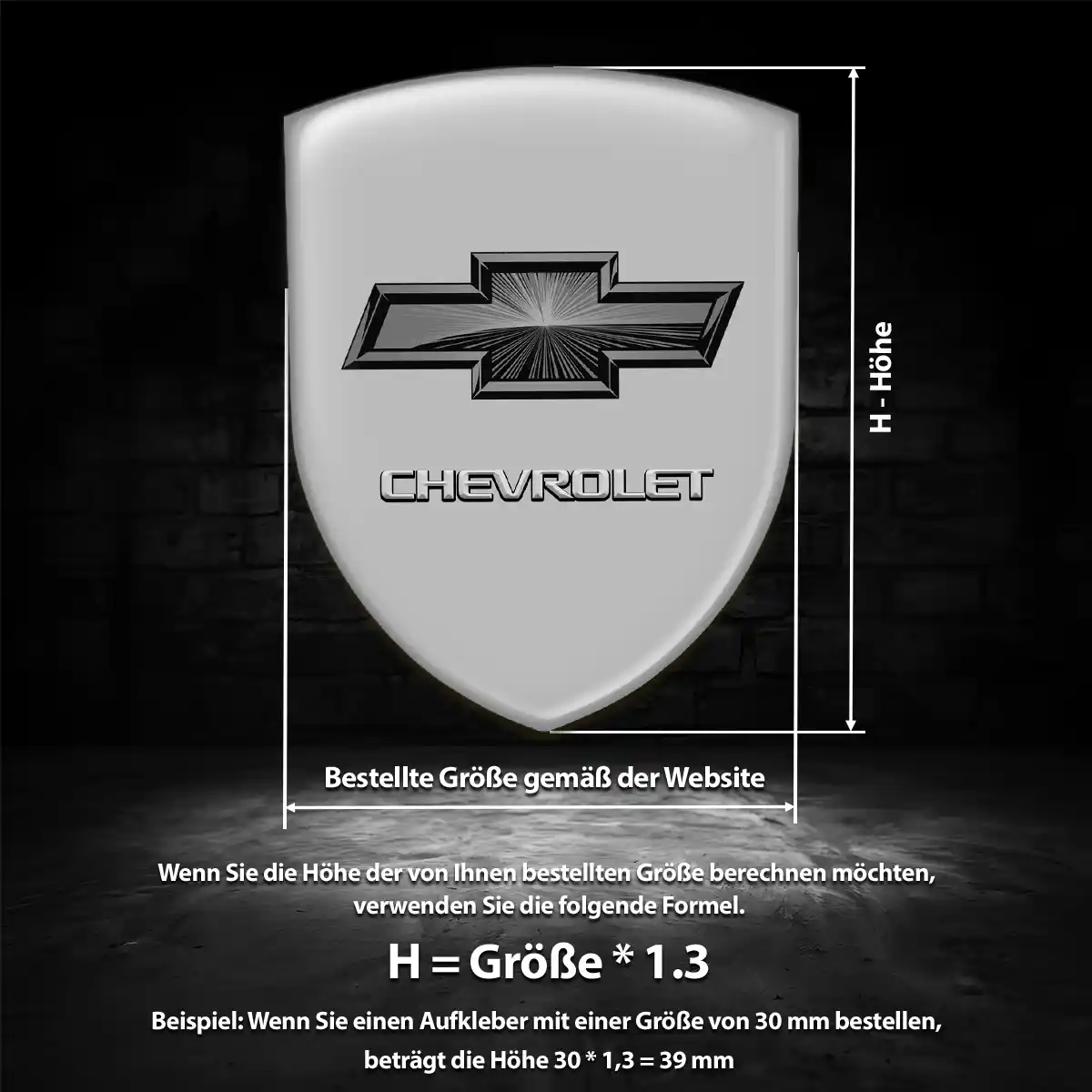 Chevrolet Wappen Aufkleber Luxus-Edition