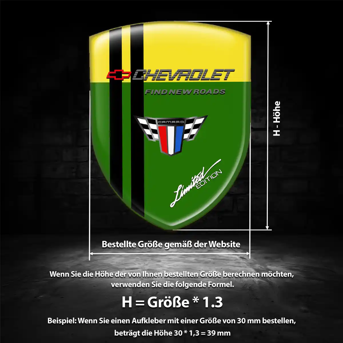 Chevrolet Wappen Aufkleber Premiumqualität