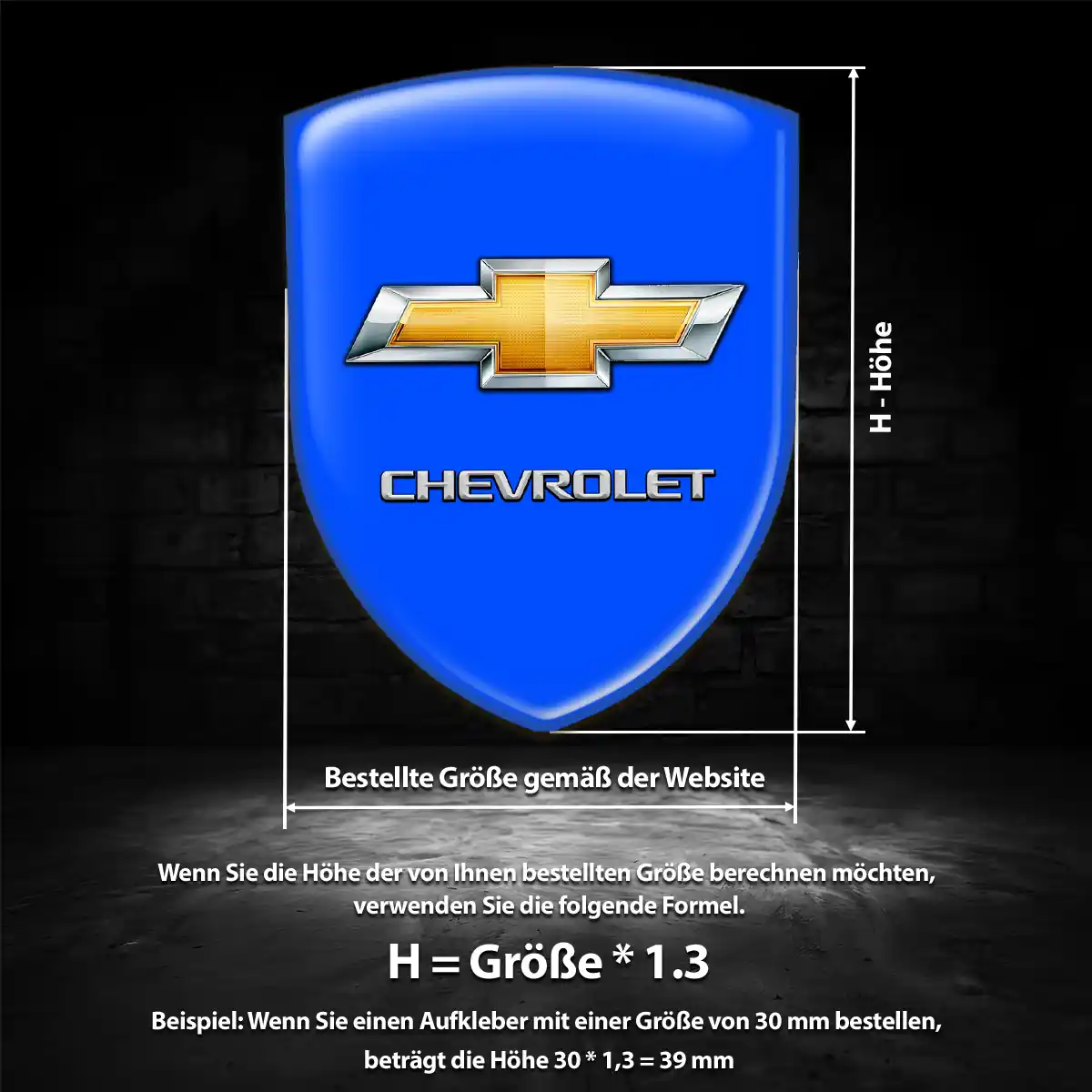 Chevrolet Wappen Emblem Aufkleber Auto Luxus-Edition