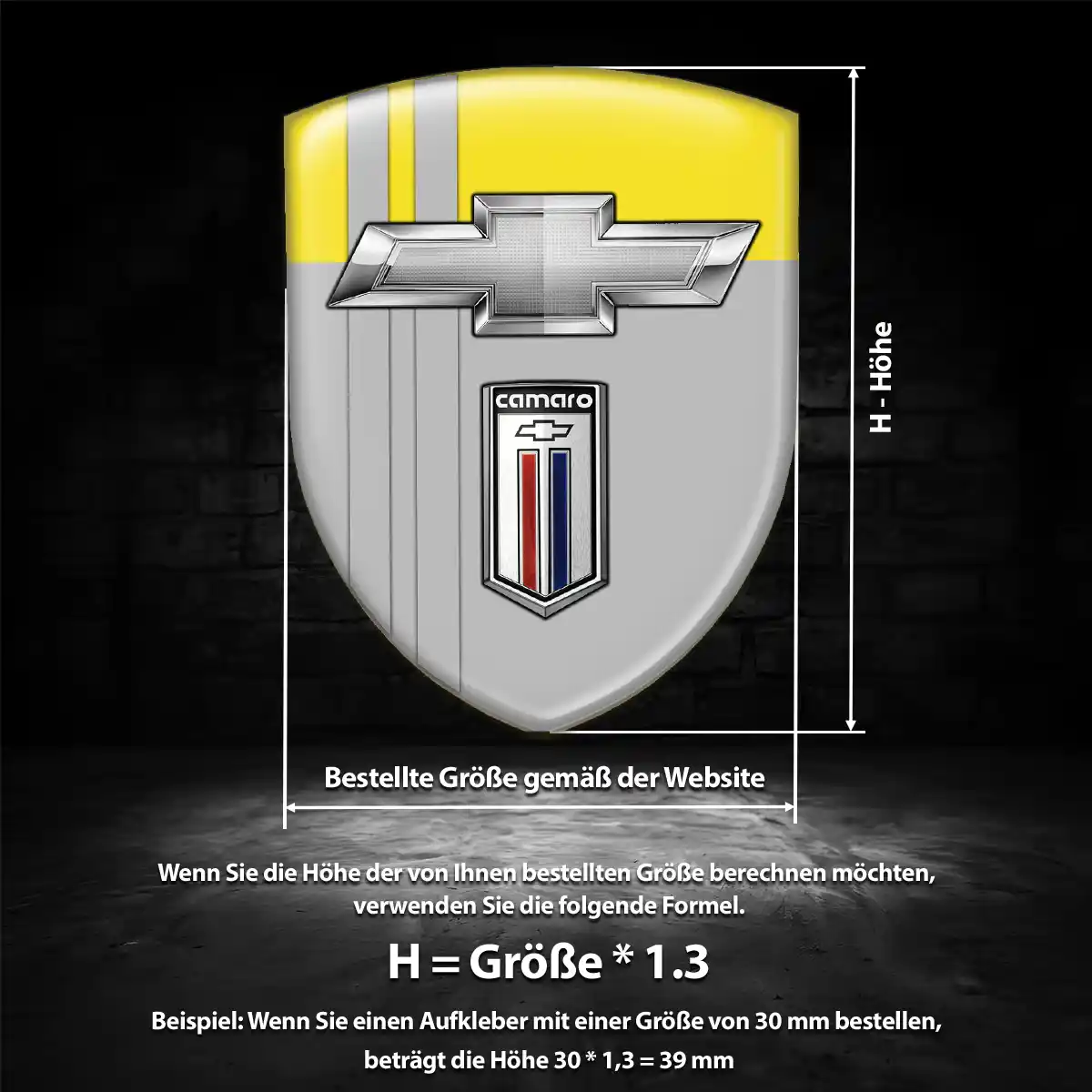 Chevrolet Wappen Emblem Aufkleber Auto Premium-Edition