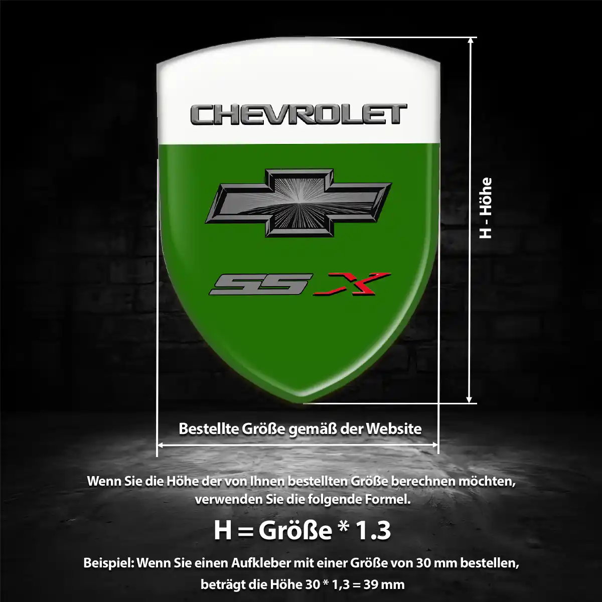 Chevrolet Wappen Emblem Aufkleber Premiumqualität