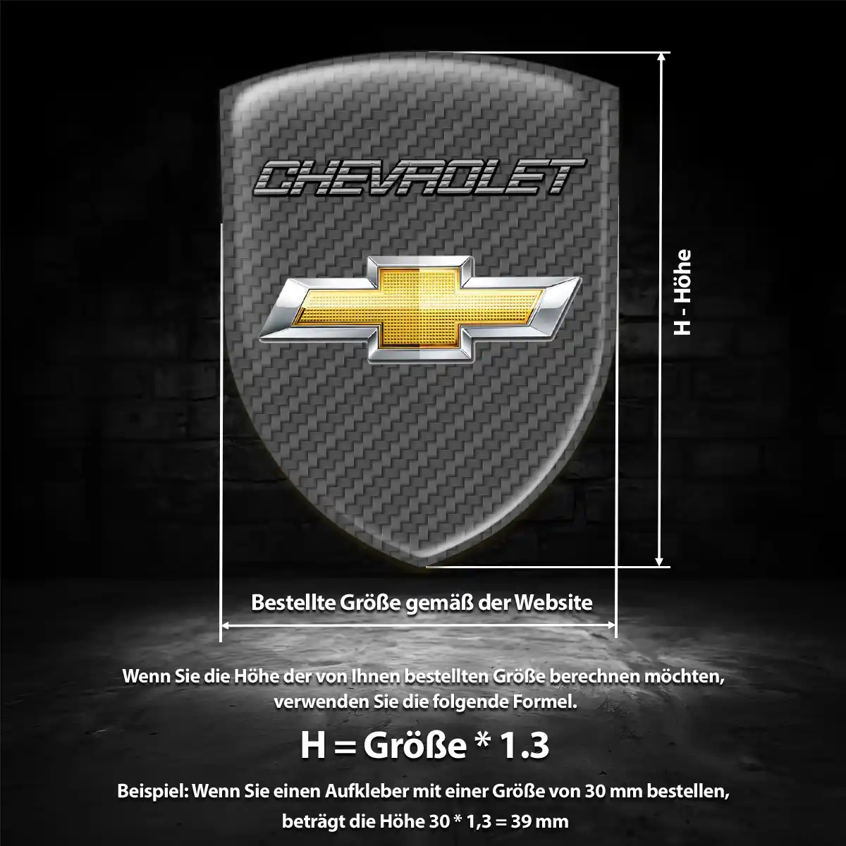 Chevrolet Wappen Emblem Auto Premium-Edition