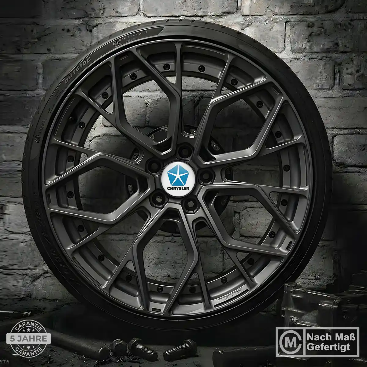 Chrysler Nabendeckel Aufkleber Premium-Edition