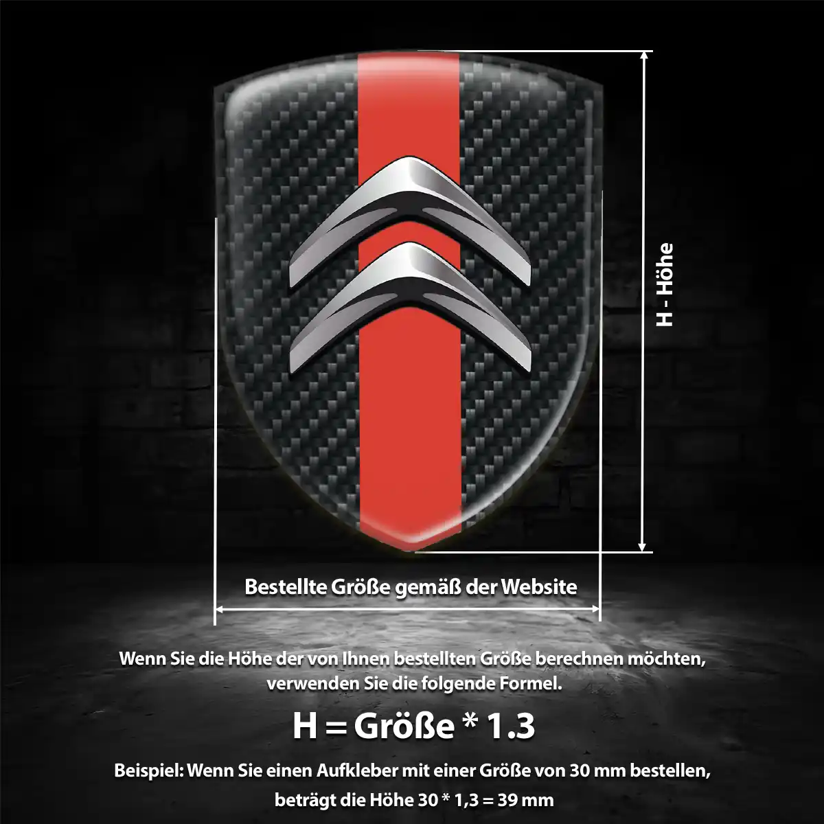 Citroen 3D Gel Aufkleber Auto Anspruchsvolles Design