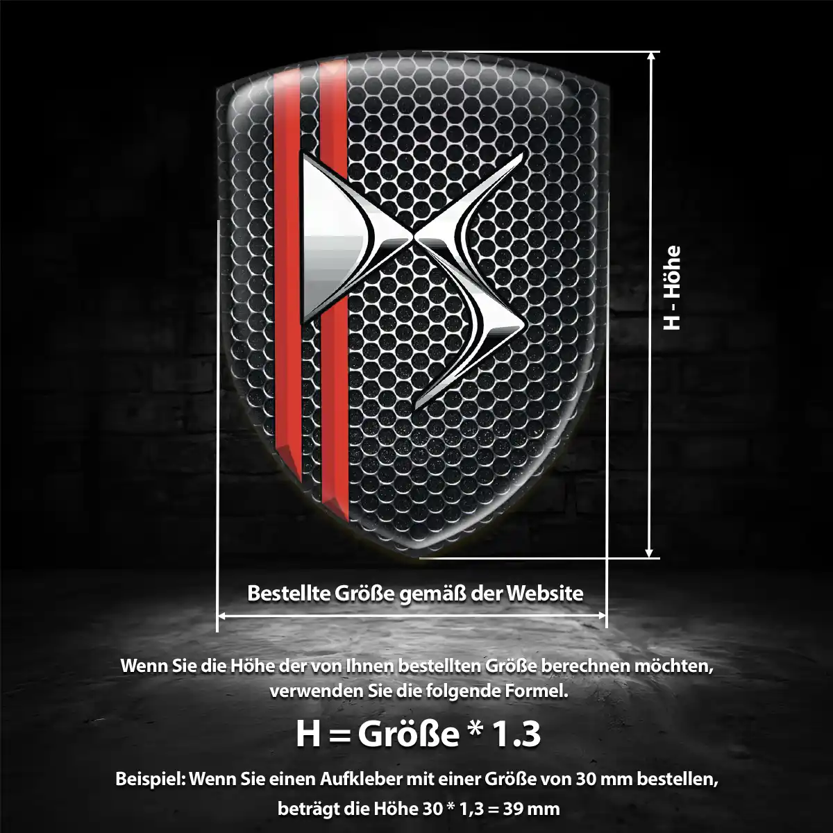 Citroen 3D Gel Aufkleber Auto Interieurdesign