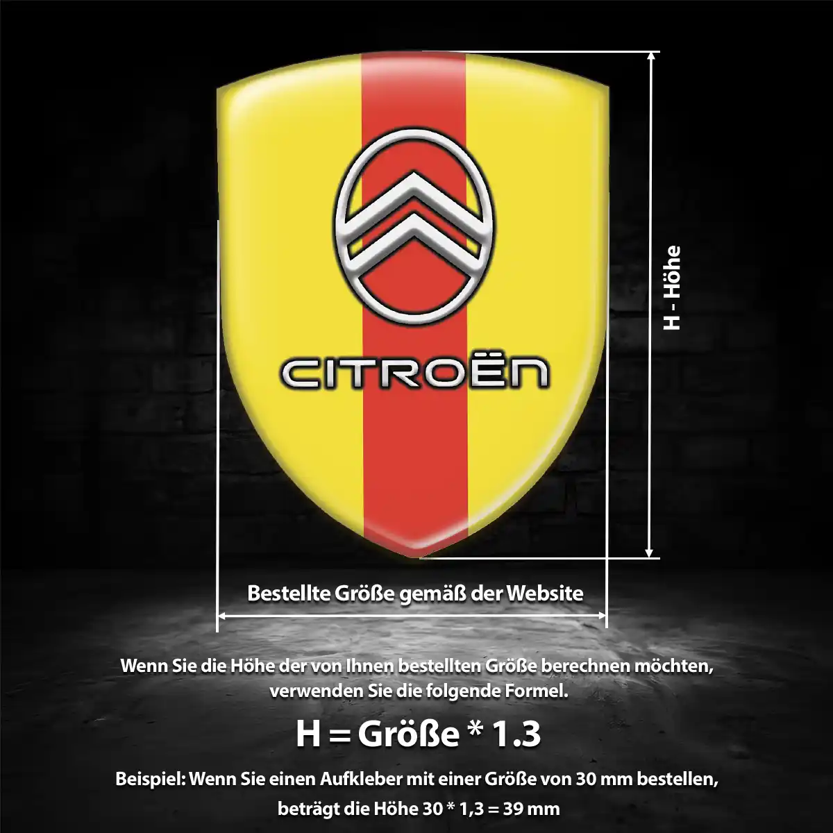 Citroen 3D Gel Aufkleber Auto Stilvolles Design