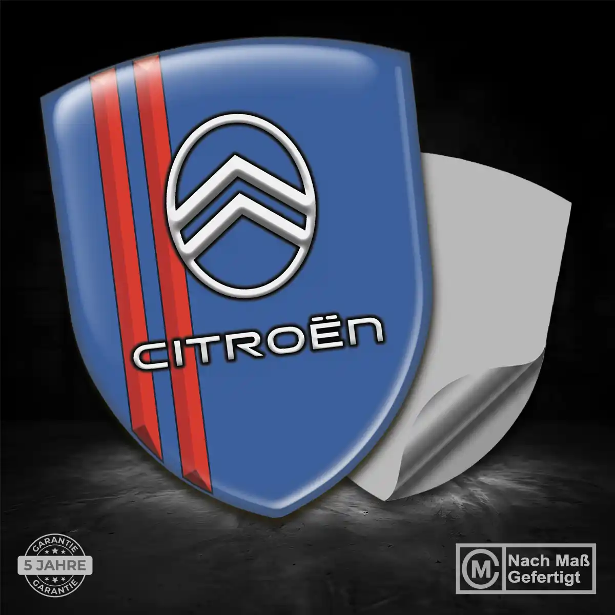 Citroen 3D Gel Aufkleber Edles Design
