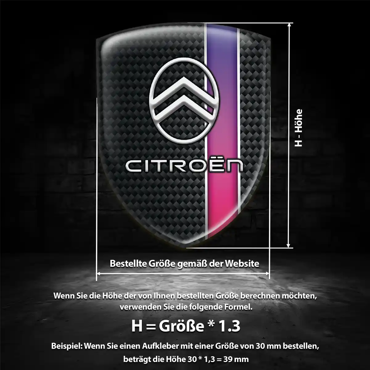 Citroen 3D Gel Aufkleber Emblem Auto Elegantes Design