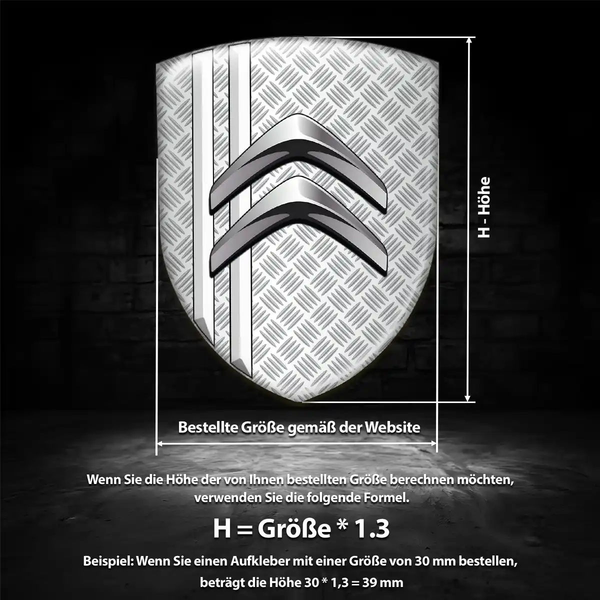 Citroen 3D Gel Aufkleber Emblem Auto Interieurdesign