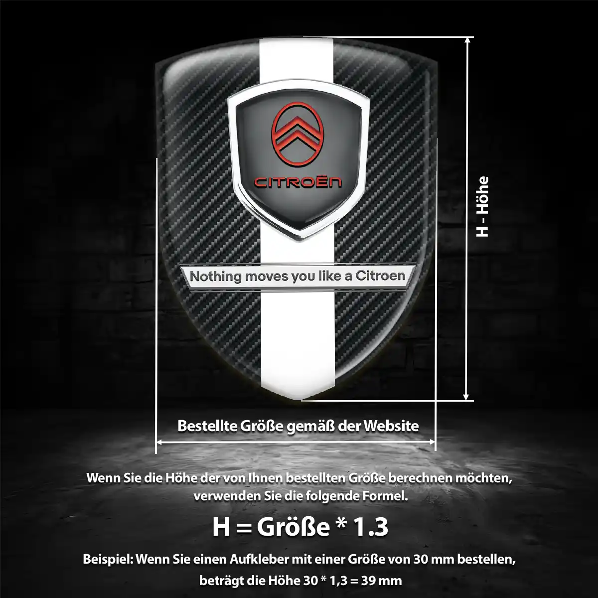 Citroen 3D Gel Aufkleber Emblem Auto Limitierte Auflage