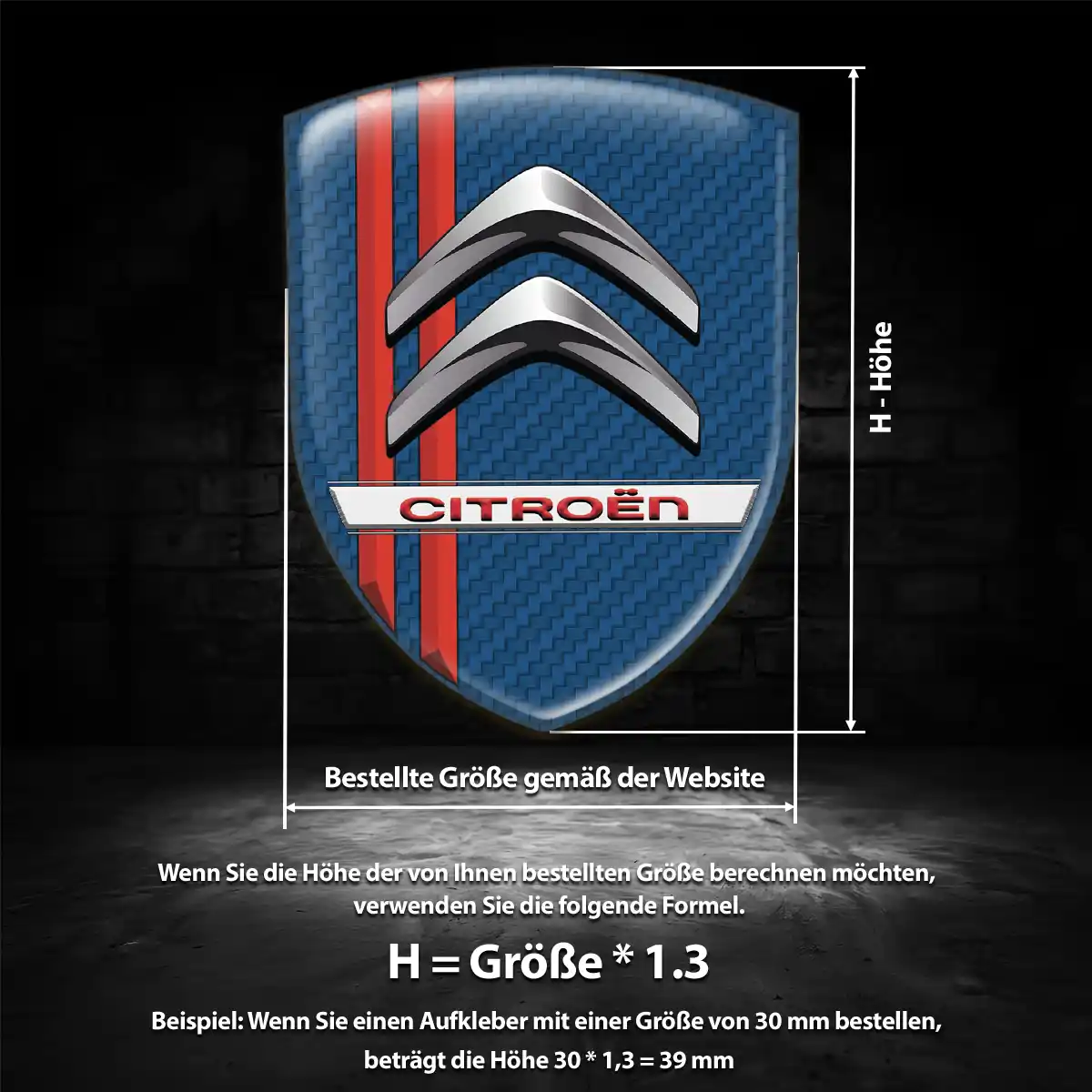 Citroen 3D Gel Aufkleber Emblem Auto Luxus-Edition
