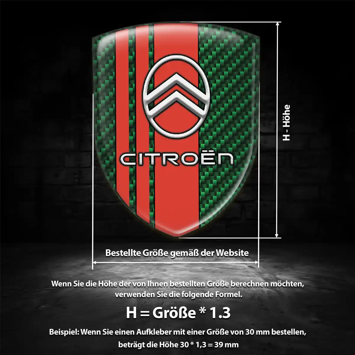Citroen 3D Gel Aufkleber Emblem Auto Premium-Edition