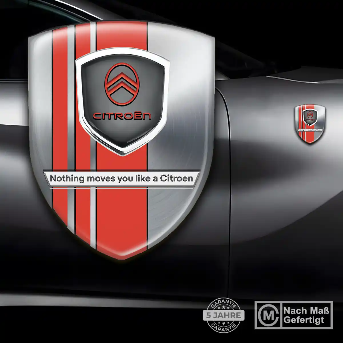 Citroen 3D Gel Aufkleber Emblem Exterieurdesign