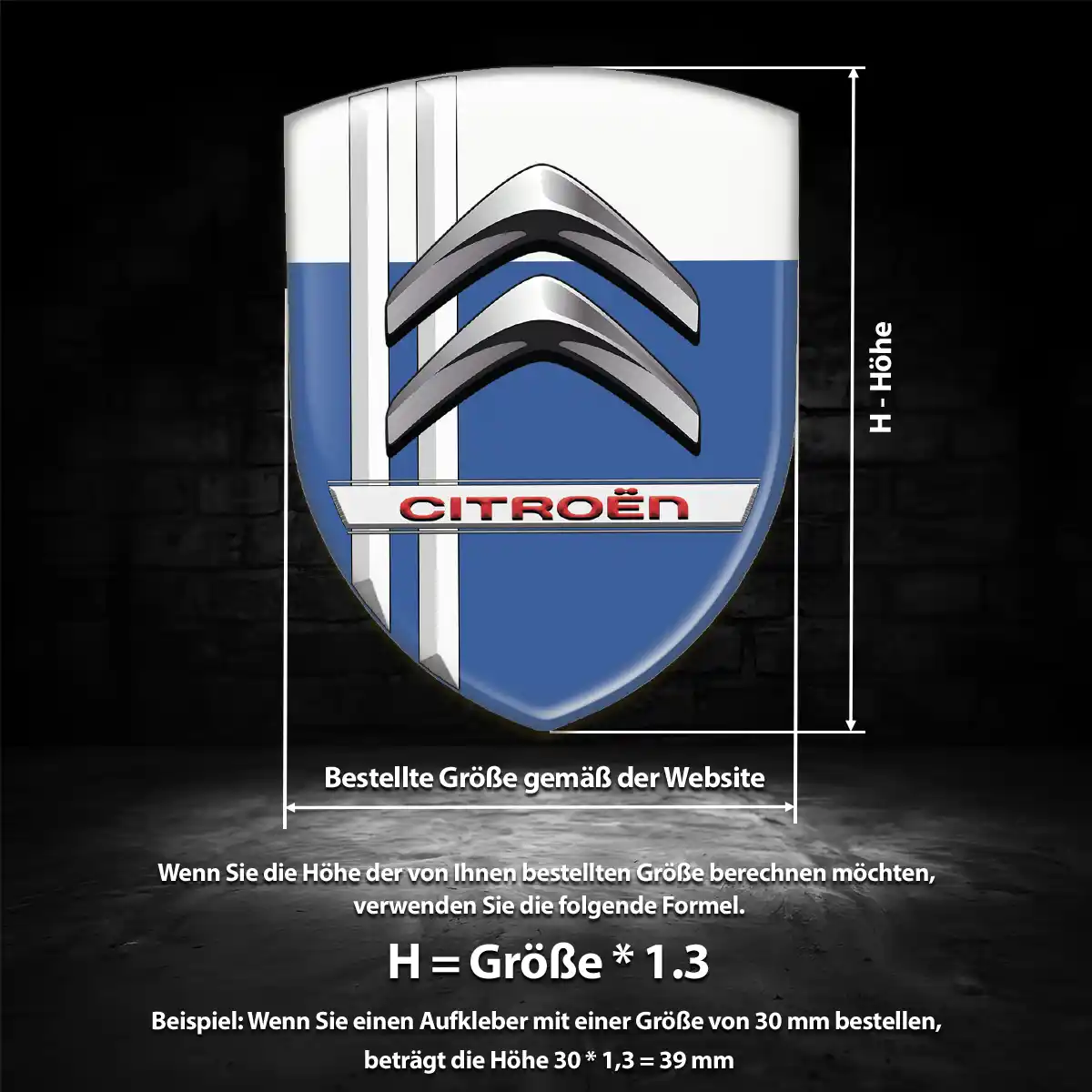 Citroen 3D Gel Aufkleber Embleme Auto Edles Design