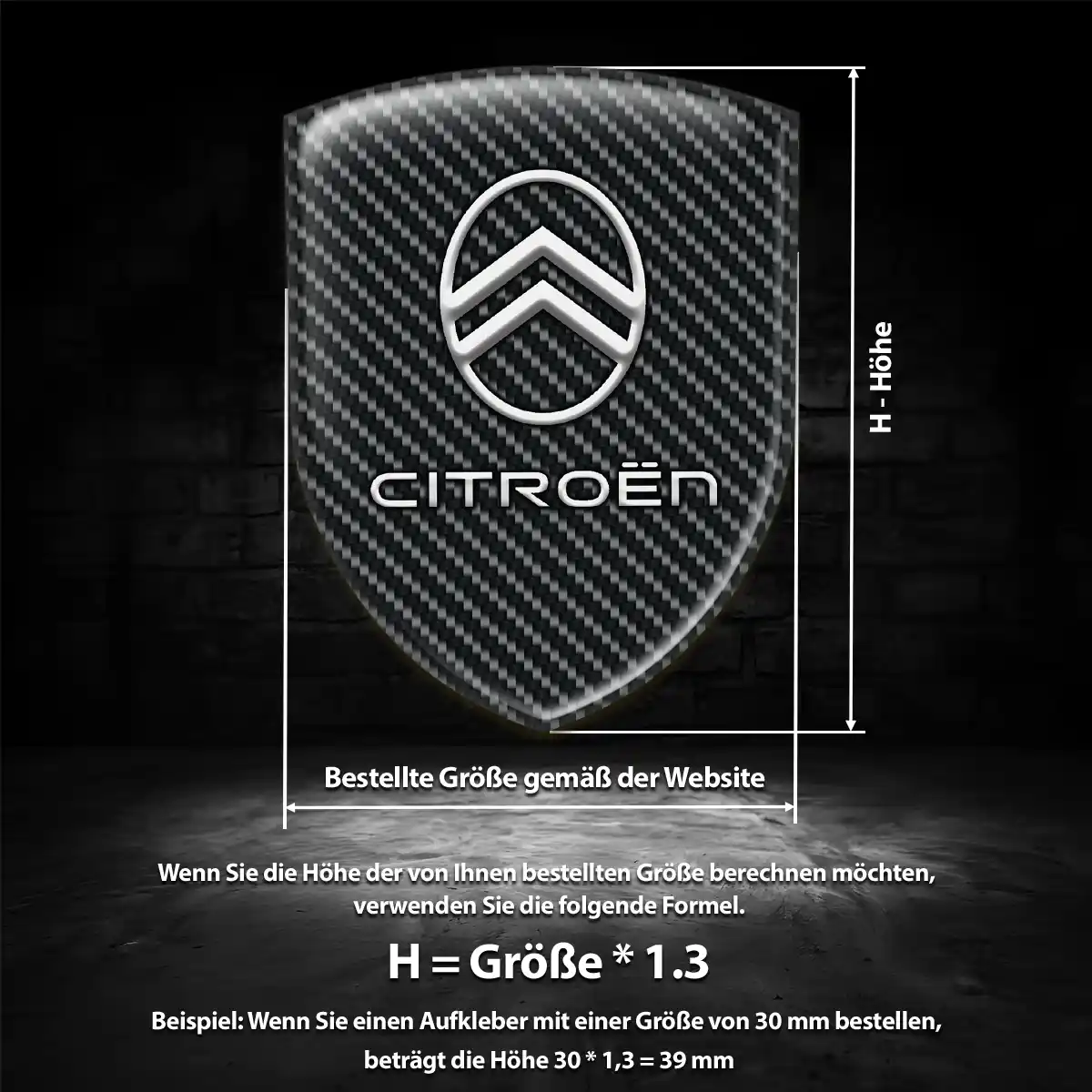 Citroen 3D Gel Aufkleber Embleme Auto Exterieurdesign