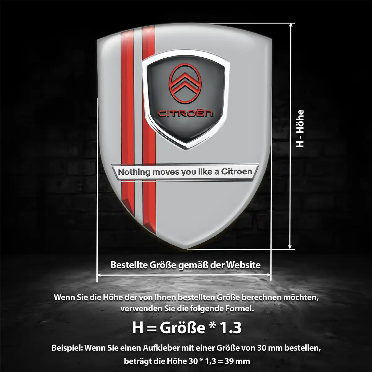 Citroen 3D Gel Aufkleber Embleme Auto Hochwertiges Harz