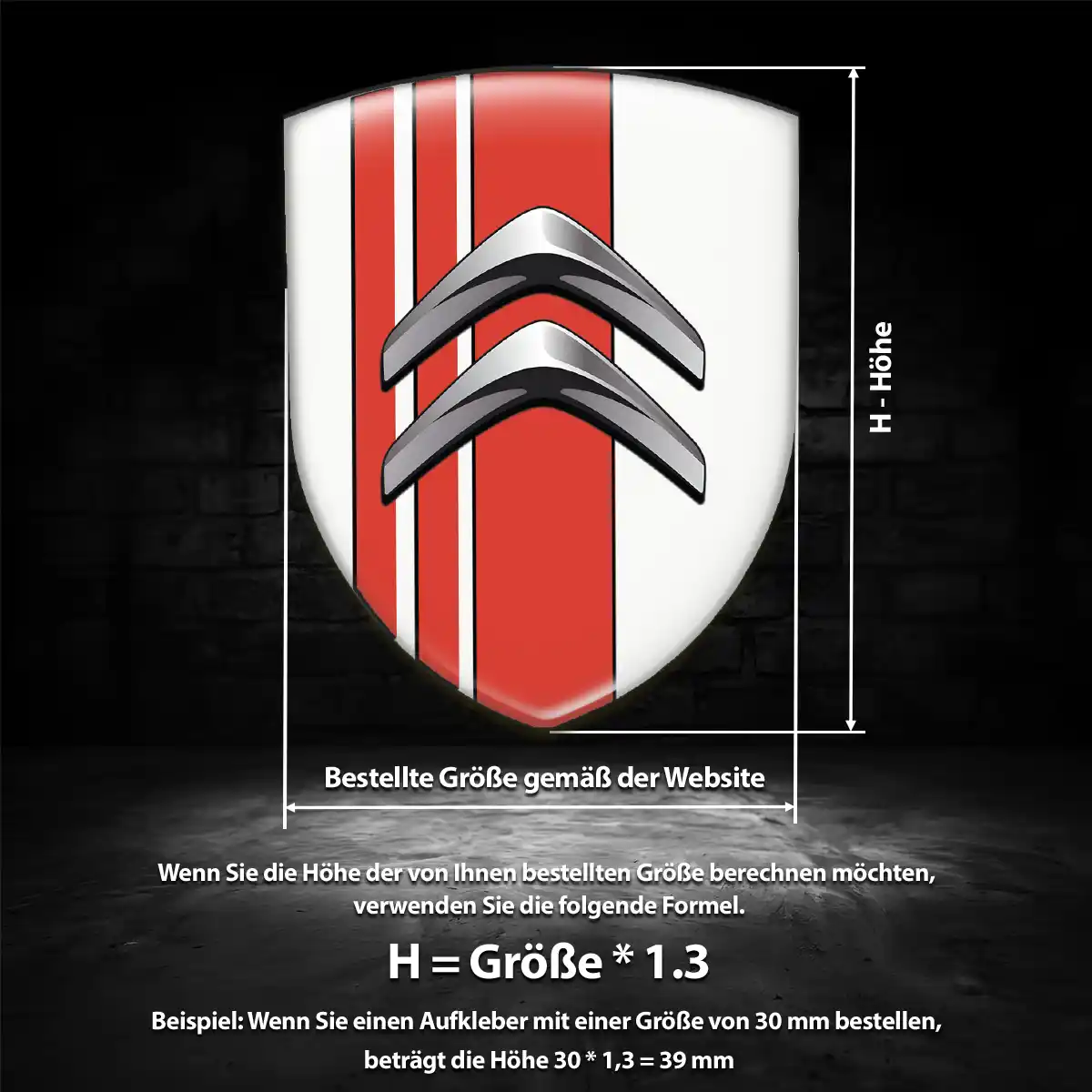 Citroen 3D Gel Aufkleber Embleme Auto Interieurdesign