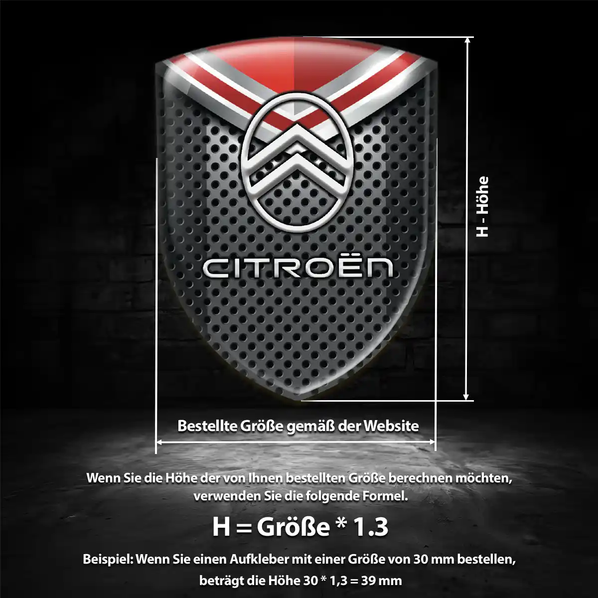 Citroen 3D Gel Aufkleber Embleme Auto Premium-Edition