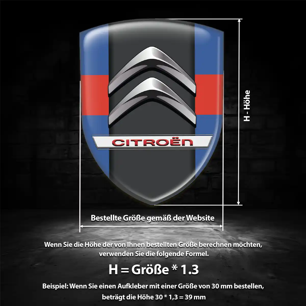 Citroen 3D Gel Aufkleber Embleme Auto Premiumqualität
