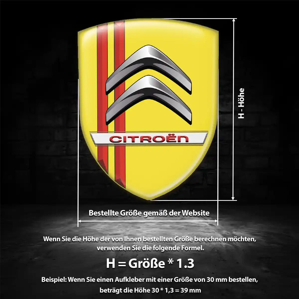 Citroen 3D Gel Aufkleber Embleme Edles Design