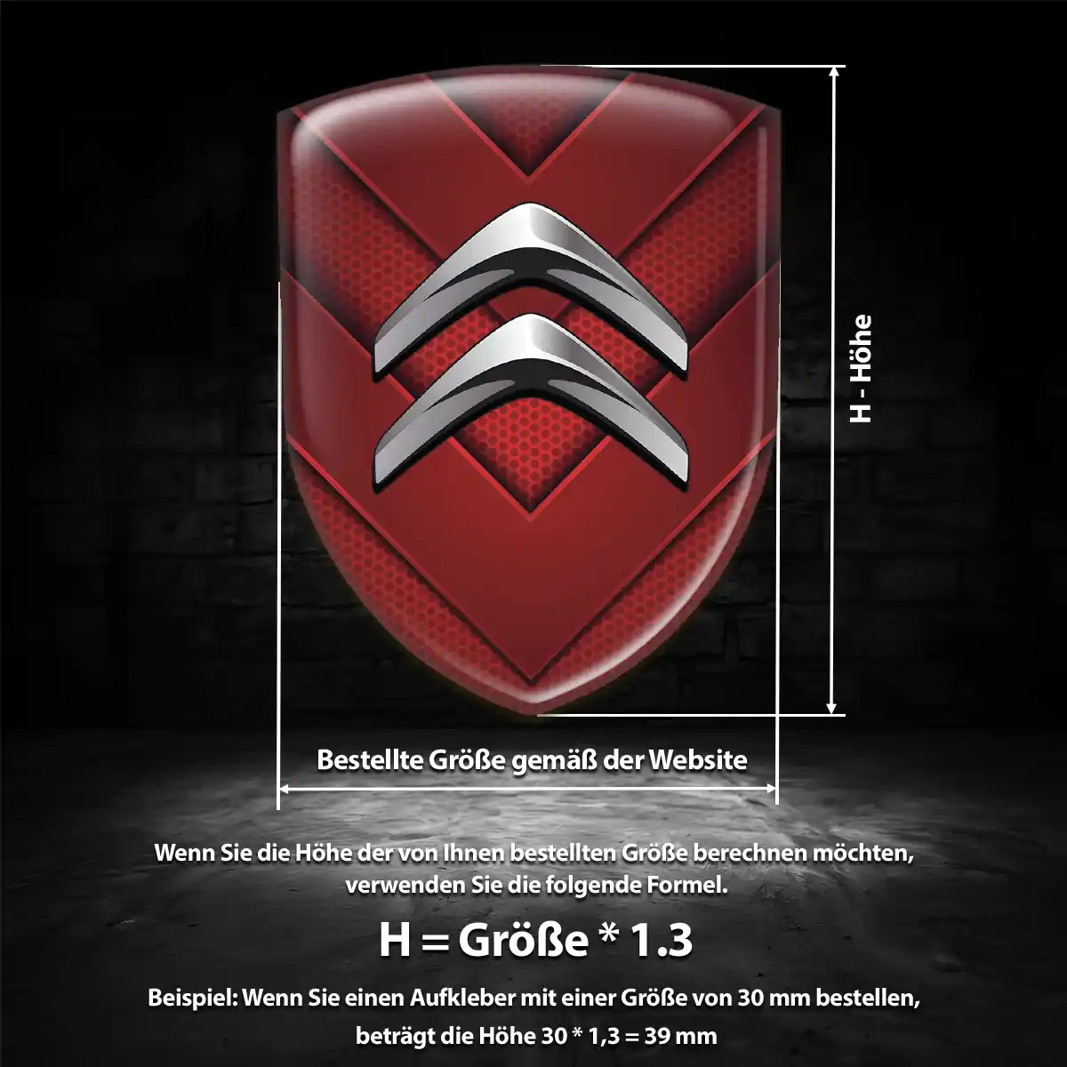 Citroen 3D Gel Aufkleber Embleme Elegantes Design