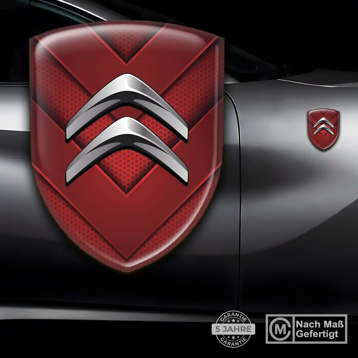 Citroen 3D Gel Aufkleber Embleme Elegantes Design